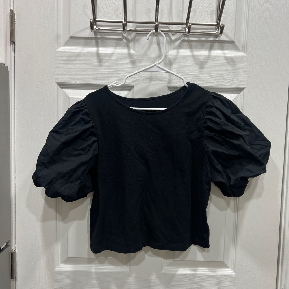 Target Black Puff Sleeve Blouse